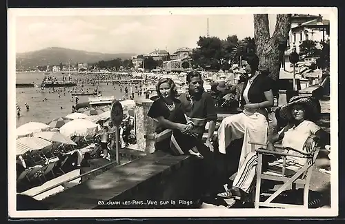 AK Juan-les-Pins, Vue sur la Plage