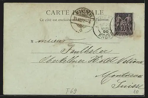 Mondschein-AK Lyon, Place et Rue de la Rèpublique