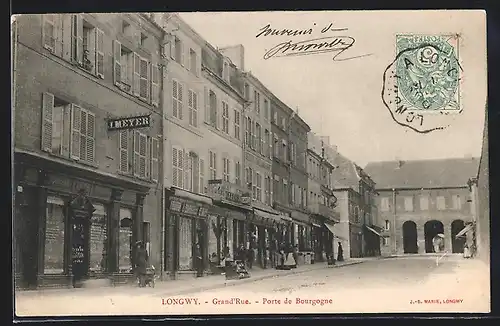 AK Longwy, Grand`Rue-Porte de Bourgogne