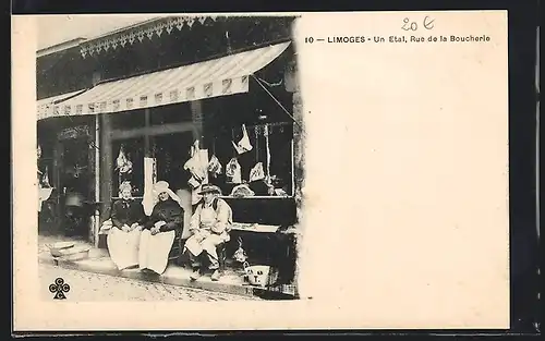 AK Limoges, Un Etal, Rue de la Boucherie