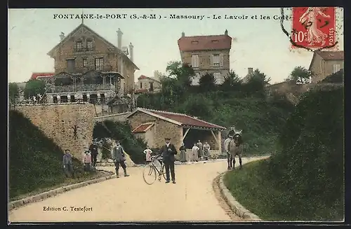 AK Fontaine-le-Port, Massoury-Le Lavoir et les Coteau