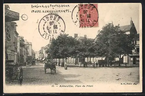 AK Abbeville, Place du Pilori