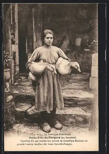 AK Jeune Fille du P*erigord, Frau in Tracht Aquitanien / Aquitaine