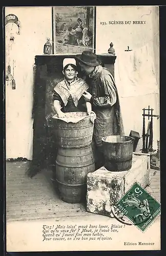 AK La Lessive interrompue, Centre