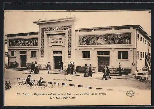 AK Lyon, Exposition Internationale 1914, Le Pavillon de la Presse, Ausstellung