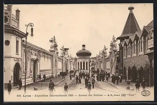 AK Lyon, Exposition Internationale 1914, Avenue des Nations, Ausstellung