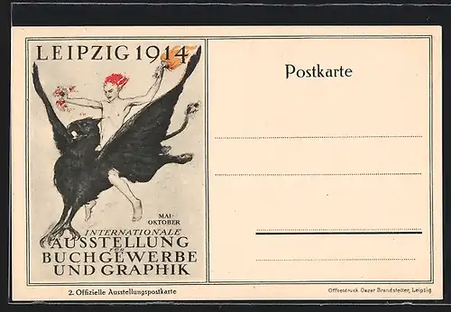 AK Leipzig, Internationale Ausstellung für Buchgewerbe und Graphik 1914