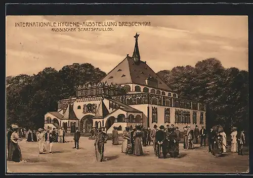 AK Dresden, Internat. Hygiene-Ausstellung 1911, Russischer Staatspavillon