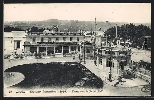 AK Lyon, Exposition Internationale 1914, Entrée vers le Grand Hall, Ausstellung