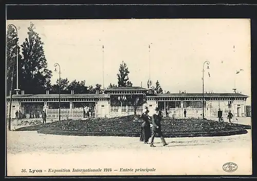 AK Lyon, Exposition Internationale 1914, Entrée principale, Ausstellung
