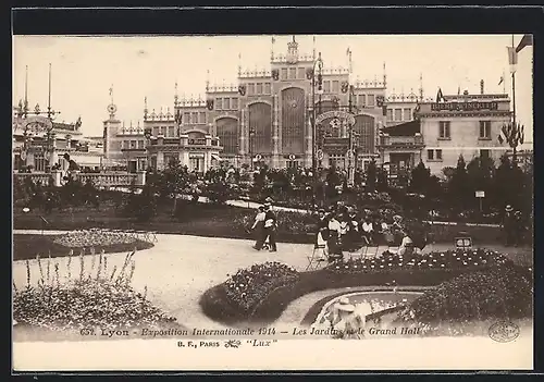 AK Lyon, Exposition Internationale 1914, Les Jardins et le Grand Hall, Ausstellung