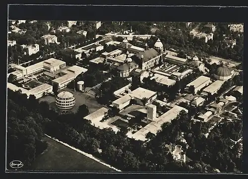 AK Dresden, Internationale Hygiene-Ausstellung 1930, Teilansicht aus der Vogelschau