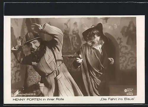 AK Filmszene aus Die Fahrt ins Blaue, Henny Porten