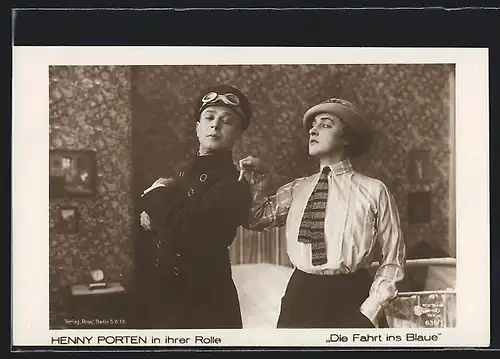 AK Schauspielerin Henny Porten in Die Fahrt ins Blaue, Filmszene