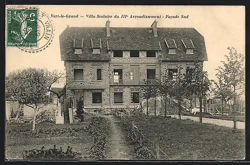 AK Vert-le-Grand, Villa Scolaire du IIIe Arrondissement, Facade Sud