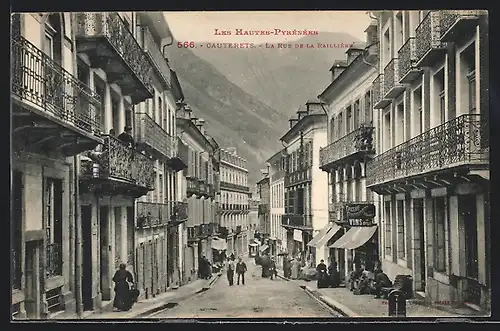 AK Cauterets, La Rue de la Raillière