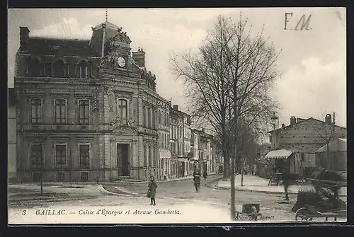 AK Gaillac, Caisse d`Epargne, et Avenue Gambetta