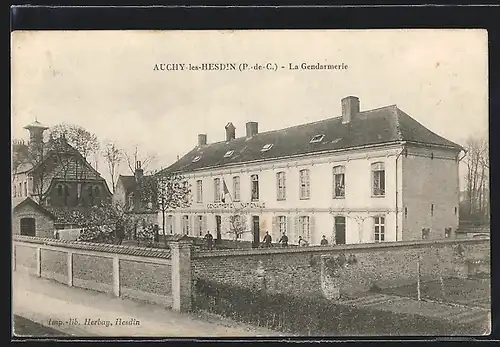 AK Auchy-les-Hesdin, La Gendarmerie