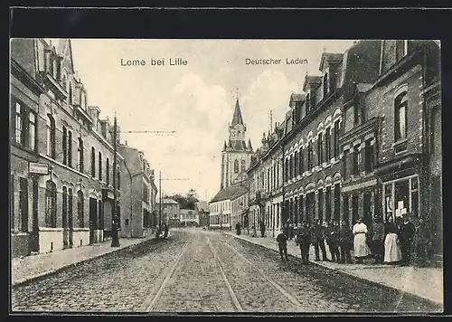 AK Lomme, Ortspartie mit Deutschem Laden