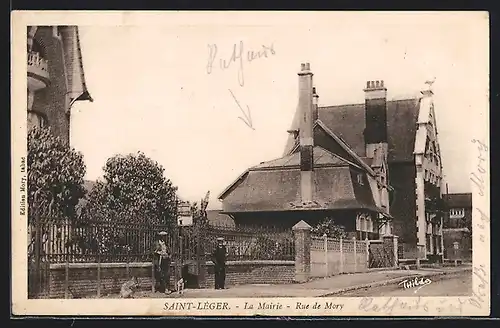 AK Saint-Léger, La Mairie, Rue de Mory