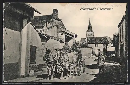 AK Heutrégiville, Les soldats dans la rue