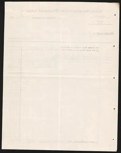 Rechnung Rheinau bei Mannheim 1902, Actien-Gesellschaft für Chemische Industrie