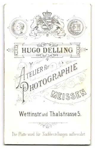 Fotografie Hugo Delling, Meissen, Wettinstr. und Thalstr. 5, Junge Dame im hübschen Kleid