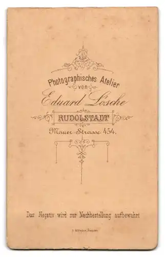 Fotografie Eduard Lösche, Rudolstadt, Mauer-Str. 454, Junger Herr im Anzug mit Fliege