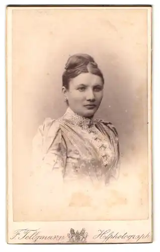 Fotografie F. Tellgmann, Bad Sooden a.d.W., Junge Dame mit Hochsteckfrisur