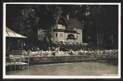 AK Bernried / Starnberger See, Strand-Cafe Josef Herrmann