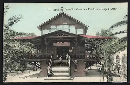 AK Marseille, Exposition Coloniale, Pavillon de Congo Francaise
