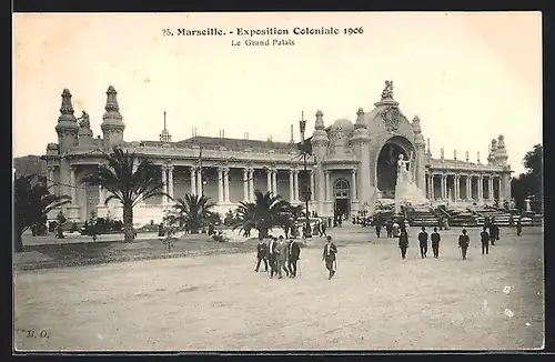 AK Marseille, Exposition Coloniale 1906, Le Grand Palais, Ausstellung