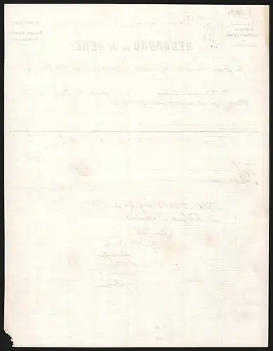 Rechnung Nürtingen 1887, J. Benz, Gurten, Feuerwehrgurten und Armbänder