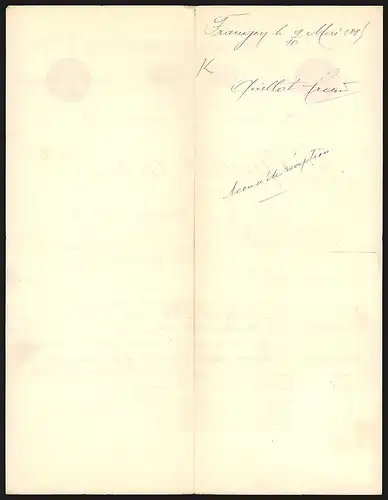 Rechnung Frangey 1895, Quillot Frères, Portland Artificiel, Usine de Frangey, Auszeichnungen und Medaillen