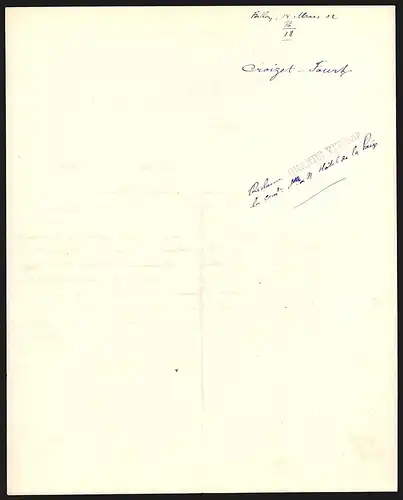 Rechnung Billom 1892, Croizet-Fourt, Fabrique de Linge de Table et Toiles de Ménage