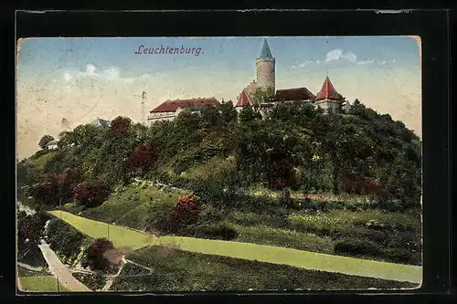 AK Kahla / Thür., Blick zur Leuchtenburg