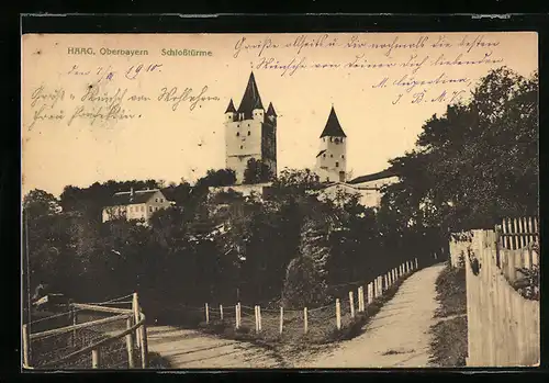 AK Haag /Oberbayern, Ansicht der Schlosstürme