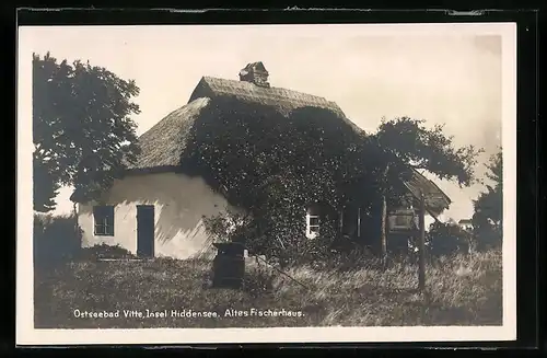 AK Vitte / Hiddensee, Partie am alten Fischerhaus