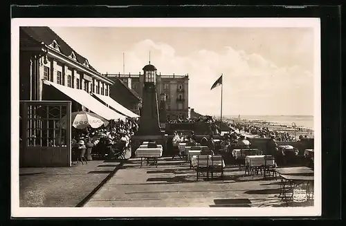 AK Westerland-Sylt, Kurhaus mit Strandhalle und Restaurant