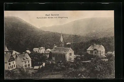 AK Bad Bertrich, Katholische Kirche mit Umgebung