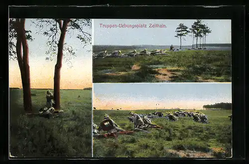 AK Zeithain, Truppenübungsplatz-Soldaten bei der Ausbildung in drei Bildern