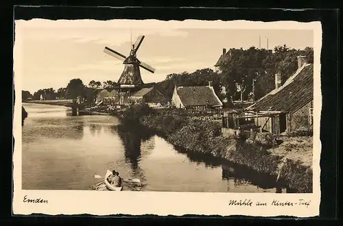 AK Emden / Ostfriesland, Mühle am Hinter-Tief