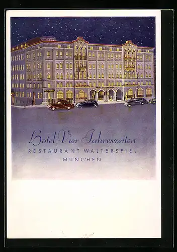 AK München, Hotel Vier Jahreszeiten, Restaurant Walterspiel, Maximilianstrasse 4