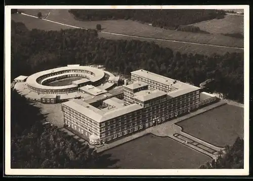 AK Bad Bramstedt i. Holst., Fliegeraufnahme der Rheumaheilstätte