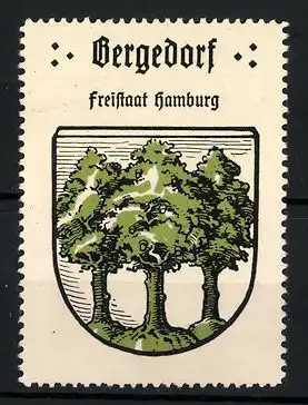 Reklamemarke Bergedorf, Freistaat Hamburg, Wappen