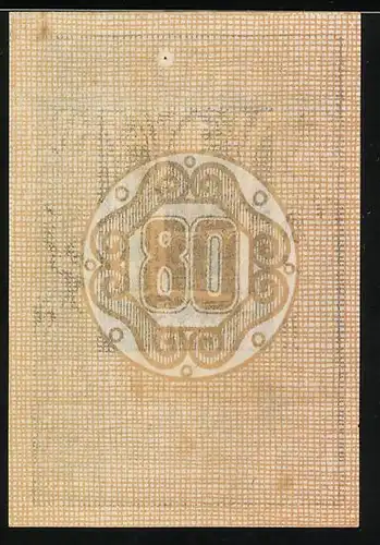 Notgeld Hartheim 1920, 80 Heller, Nonne im Habit, Klosterinneres, König mit Krone