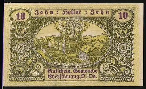 Notgeld Eberschwang 1920, 10 Heller, Wallfahrtskirche