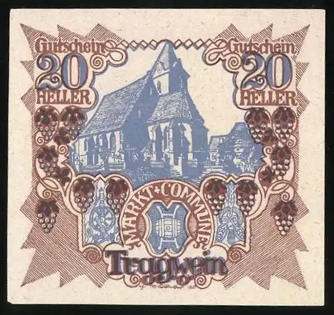 Notgeld Tragwein 1920, 20 Heller, Kirche