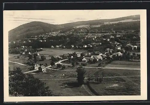 AK Pikovice, Ortsansicht aus der Vogelschau