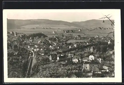 AK Horni Cernosice, Ortsansicht mit Umgebung aus der Vogelschau